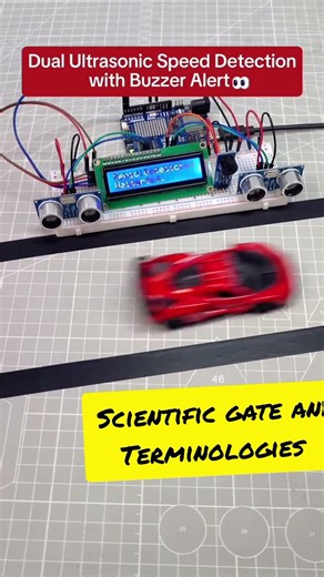 Speed Detection 3.0 Arduino - Ultrasonic Speed Detection With Buzzer #arduino #viral