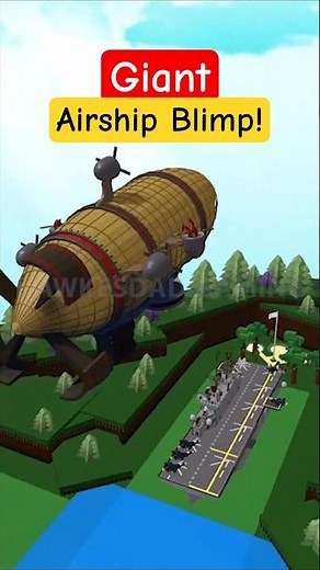 Roblox Build a Boat for Treasure Giant Blimp Airship attacks USS Wasp Carrier! #babft #roblox