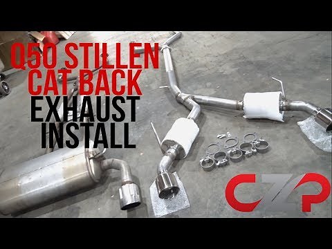 Infiniti Q50 VR30 Stillen Cat Back Exhaust Install / Sound / Dyno