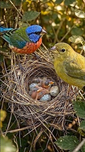 Painted Bunting Egg Hatching — 12 Days in 25 Seconds 🌈