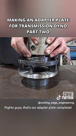 Watch me finish off this Adapter Plate for a Transmission Dyno (Final Part) Full video link in bio #cee #cuttingedgeengineering #machinist #workshop