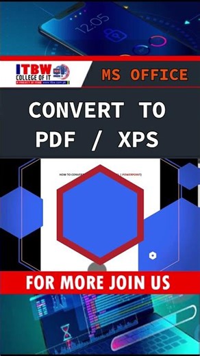 How to Convert MS Office Files to PDF (Word, Excel, PowerPoint) 📄➡️📕 | ITBW COLLEGE OF IT