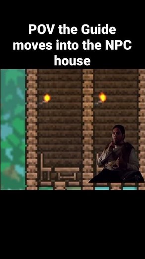 POV the Guide moves into the NPC house (Terraria)