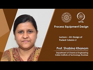 Lecture 44 : Design of Packed Column-2