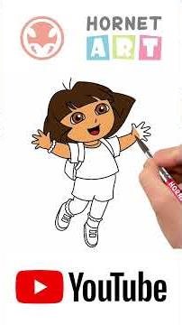 👧 How to Draw Dora (Draw Cartoon for Kids)