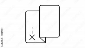 Vidéo Stock Map with route linear animation. Moving dotted line and location pin. Cartography. Seamless loop HD video with alpha channel on transparent background. Outline motion graphic animation