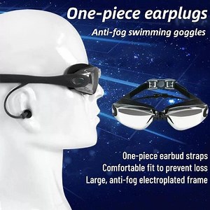 High-definition anti-fog and waterproof swimming goggles for myopia with degree professional swimming electroplated glasses