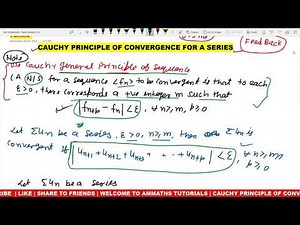 #40 Cauchy general principle of convergence of series | Infinite series with positive and negative