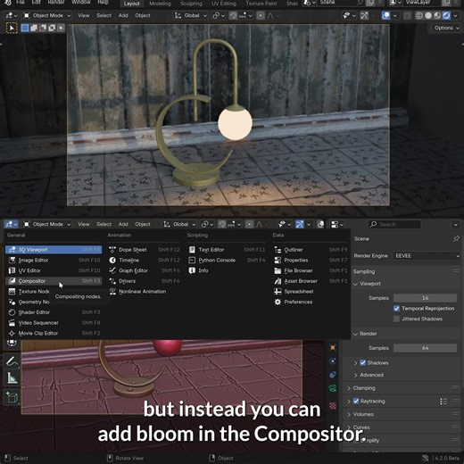 16K views · 193 reactions | Eevee Next, just called Eevee in Blender 4.2, gets us a bit closer to something like a real-time version of Cycles with the introduction of Raytracing. But where’s the Bloom checkbox? #b3d #blender #blender3d | Blender Secrets | Facebook