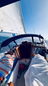 Nothing like champagne sailing with the fam! Keeping your crew well rested and warm is essential to a successful outing. Keeping your crew happy will have them coming back for more! 🎥 @sailing.noatun #quantumsails #tothenextchallenge #sail #sailing #sailor #sailingtips #cruising | Quantum Sails