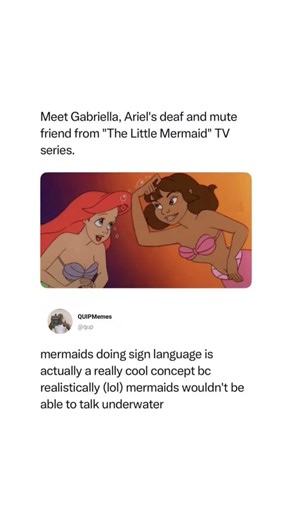 Ariel’s Deaf Friend Gabriella — The Little Mermaid Detail You Missed#disneyfans #disneymovies