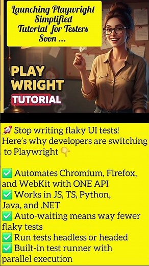 Playwright Tutorial Launching #testautomation #playwright #selenium #shortvideo