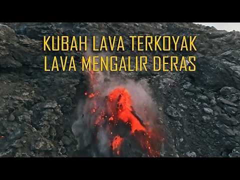 DRONE GETS TOO CLOSE TO MERAPI LAVA FALL!!
