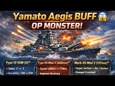 😱😱NEXT UPDATE ME YAMATO AEGIS OP 😈 Full Buff Details! II #modernwarships