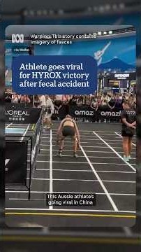 Athlete goes viral for winning HYROX event after soiling herself | ABC NEWS