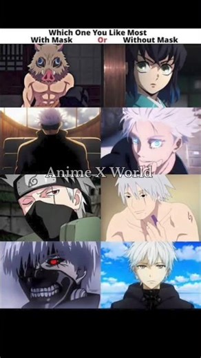 With Mask or Without Mask? 😈🔥 | Which One Hits Harder? | Anime X World #AnimeXWorld #shorts