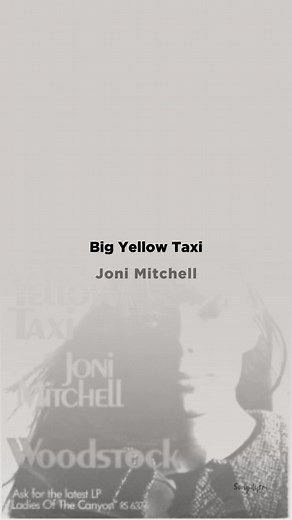 Big Yellow Taxi by Joni Mitchell Lyrics