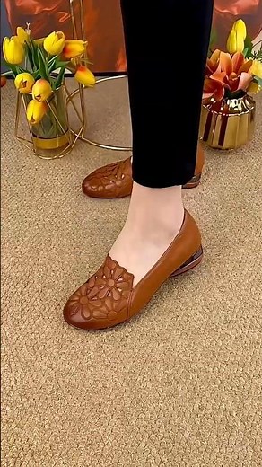 Brown Leather Boho Loafer Shoes Vintage Style #loafers #fashion #shortsfeed