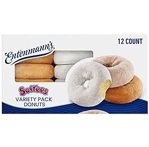 Entenmanns Soft'es Variety Pack Donuts, 12 count, Plain Donuts, 18.5 oz Box