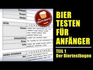 Bier testen für Anfänger | Teil 1 | Der BierProbierer Testbogen