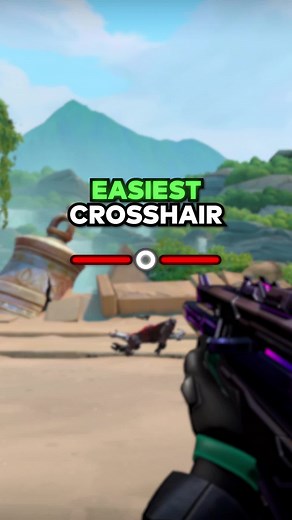 The EASIEST Crosshair in Valorant!? 🤯 #crosshairx #valorant #valorantcrosshair #aimtraining