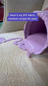 Back by popular demand! My DIY fabric Medium recipe. No your painted fabric need not be crunchy! Use the right paint and the right method and all will be soft! #paintedfabric #howtopaintupholstery | Tanglewood Sue