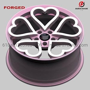 [Hot Item] Custom 5X112 19 18 Inch Pink Forged Car Heart Shape Rims Alloy Heart Wheels