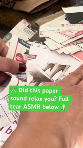 Tearing paper for ASMR experience
