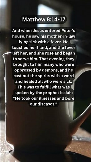 Journey of faith and spiritual growth | Matthew 8:14-17 Daily Bible Verse