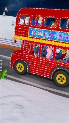Christmas Wheels on the Bus, Holiday Songs #nurseryrhymes #merrychristmas #shorts