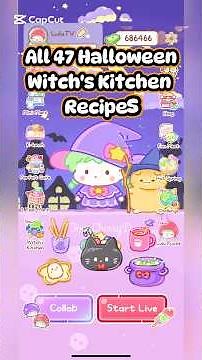 ALL 47 Witch's Kitchen Recipes🎃 New Update ⭐️ Tanghulu Master🍡 #tanghulumaster #halloweenrecipes