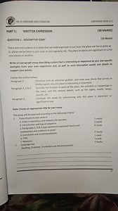 Write a 5 paragraph descriptive essay about a place that is int... | Filo