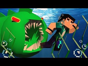 Minecraft Mod - PEIXES GIGANTES!! DEEP SEA MOD SHOWCASE!