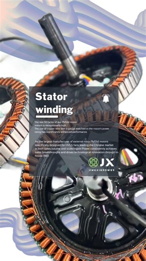PMSM stator winding #hvlsfan #pmsm