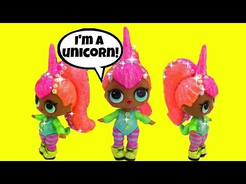 🦄 LOL Neon Q.T. UNICORN CUSTOM Girly Girlz ~ L.O.L. Surprise Doll Wave 2 ~ Doll Video