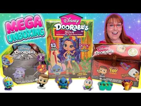 💜 MEGA UNBOXING! Disney Doorables VILLAINS, SID'S TOY BOX & STITCH ABOORBS!