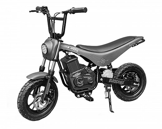 Burromax Electric Mini Bike TT750R Lithium Ion Powered (Color: Matte Black Carbon Fiber)