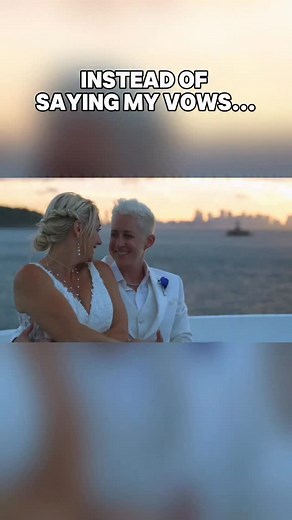Singing my vows on our wedding day was nerve racking- but I’d do it all over again in a heartbeat! #weddingvows #weddinginspiration #lgbtqwedding #loveislove #fyp | Kristen Merlin Music