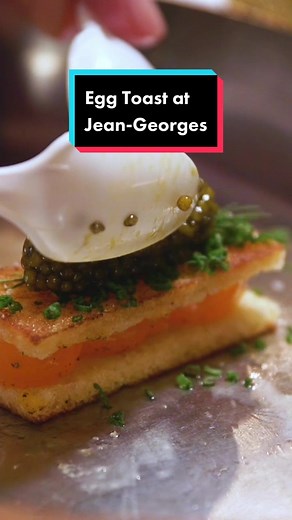 Jean-Georges Signature Caviar Egg Toast in NYC