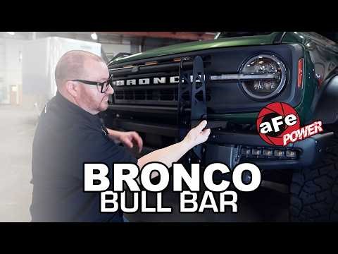 aFe Ford Bronco Bull Bar with Light Mount – How to Install