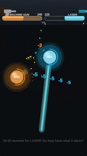 Machine Gun VS Laser - Physics Battle! Who Wins? #Shorts