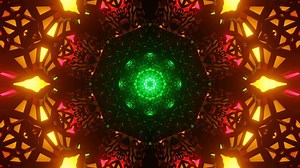 Download vj loop. abstract motion background. 3D fractal light flower mandala style. seamless 4K for free