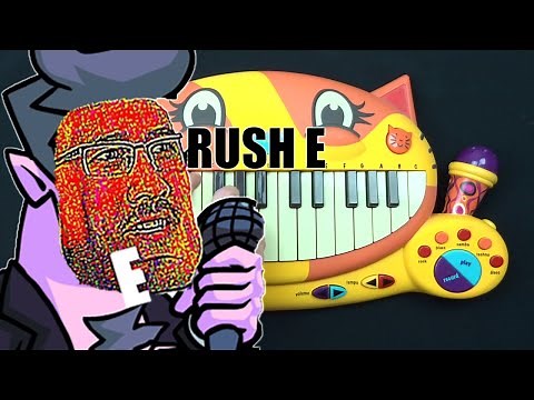 HOW TO PLAY RUSH E MEME SUPER EASY ON A CAT PIANO
