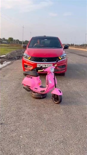 OLa scooter & real car 🚗 😁#shorts #ola #scooter