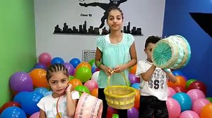 Easter egg hunt and kinder surprise eggs challenge - HZHtube kids fun