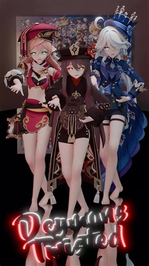 Furina, Hutao, and Yanfei Dance in Genshin Impact
