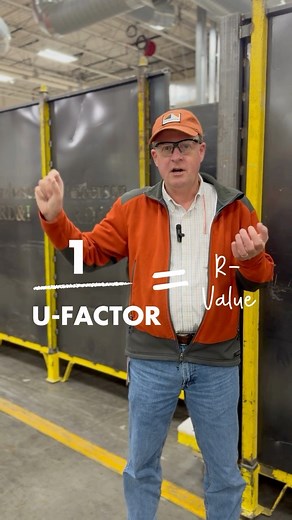 Save this for later! When it comes to U-Factor, lower is better — it means less heat loss. U-Factor is measured on a scale from 0 to 1, with most values under 1. Graham, one of our skilled engineers, breaks down the calculation: 👉 Formula: 1/U-Factor = R-Value #BuildingCommunity #ConstructionIndustry #BuildersOfInsta #LoveTheLifeYouSee #BuildingScience #BuildingBetter | Andersen Windows Doors