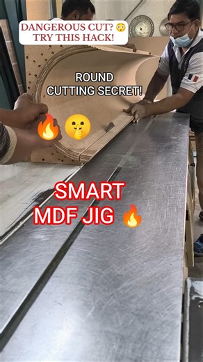 Dangerous Round Cutting? Try This Smart MDF Jig Trick! 😱 #shorts #woodworking #diy #viral #tricks