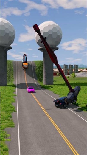 Cars vs Spinning giant hammer #914 #beamngdrive