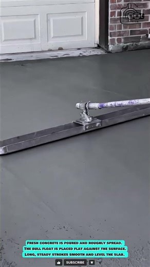 Concrete Bull Float Tool: Wide Blade Leveling for Smooth Driveway Finishing